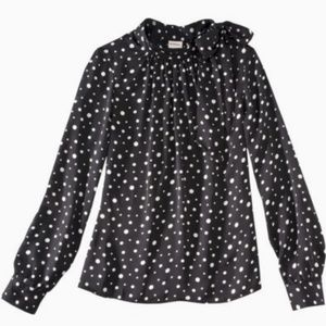 Merona large Black n white polka dot blouse.